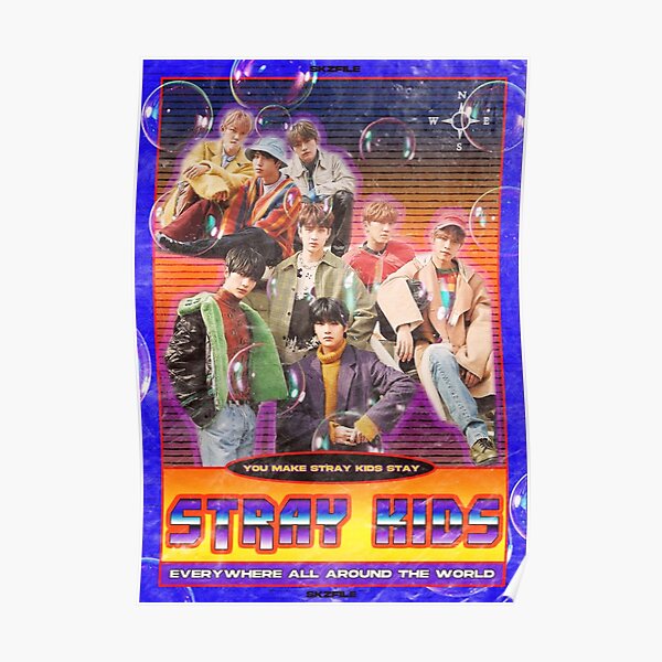 stray kids 80s magazine/poster Poster RB0508 product Offical Stray Kids Merch