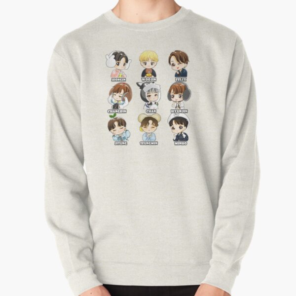 KPOP STRAY KIDS CHIBI ALL MEMBERS Pullover Sweatshirt RB0508 product Offical Stray Kids Merch
