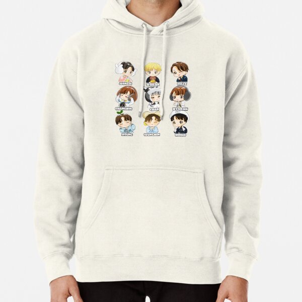 KPOP STRAY KIDS CHIBI ALL MEMBERS Pullover Hoodie RB0508 product Offical Stray Kids Merch