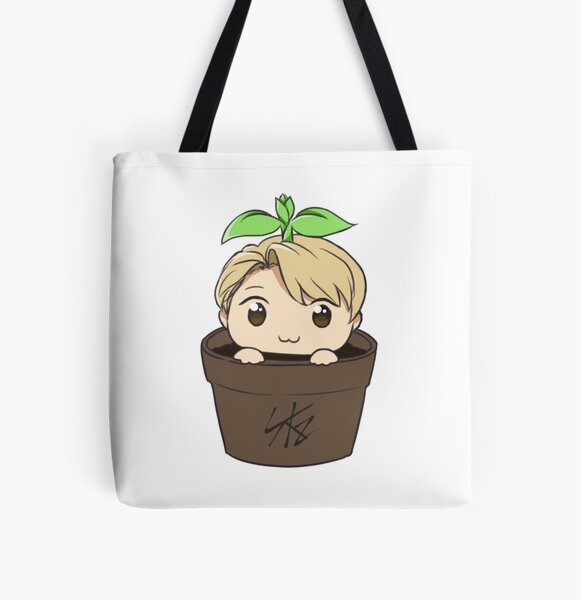 Plant Han Jisung Chibi All Over Print Tote Bag RB0508 product Offical Stray Kids Merch