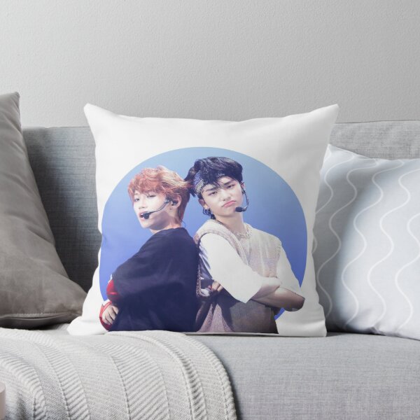 i am WHO unveil felix & hyunjin Throw Pillow RB0508 product Offical Stray Kids Merch