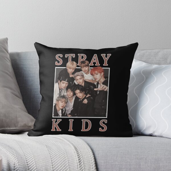 STRAY KIDS Vintage Retro Band Style 90s  Throw Pillow RB0508 product Offical Stray Kids Merch