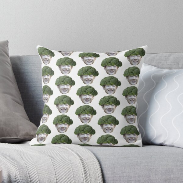 Broccoli Chan Stray Kids Bang Chan Sticker Throw Pillow RB0508 product Offical Stray Kids Merch