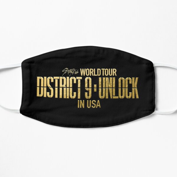 KPOP STRAY KIDS WORLD TOUR DISTRICT 9 : UNLOCK in USA Flat Mask RB0508 product Offical Stray Kids Merch