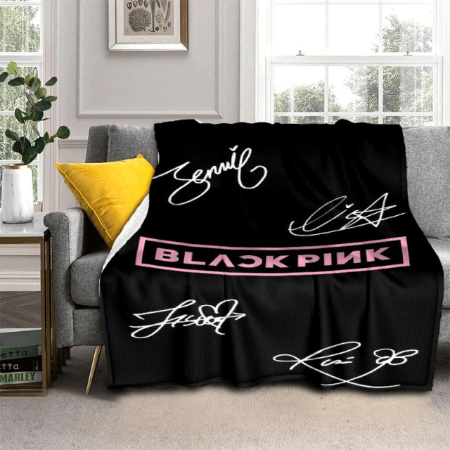 Kpop Black Pink Soft Throw Blanket Flannel Blanket Bed Throw Blanket Soft Cartoon Printed Bedspread Portable 8.jpg 640x640 8 - Stray Kids Store
