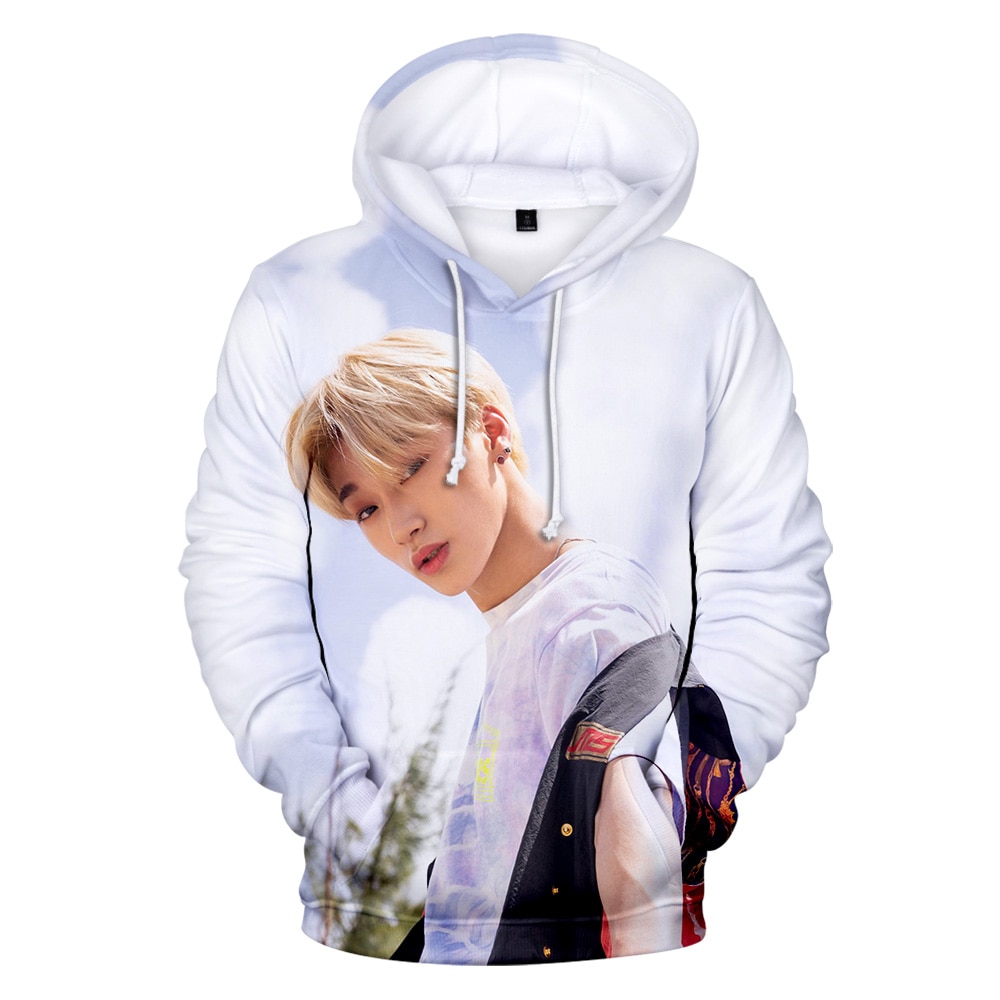Popular idols ATEEZ 3D character print street youth hooded sweatshirt Men women Fashion new pullover O 4 - Stray Kids Store