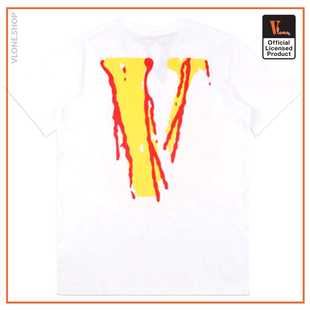 Vlone Smiley Face Cotton T Shirt - Stray Kids Store