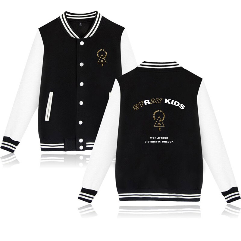 Hot Sale Stray Kids Kpop Hip Hop Baseball Jacket Coat Men Women Fashion Sweatshirt Tops Long 2 - Stray Kids Store