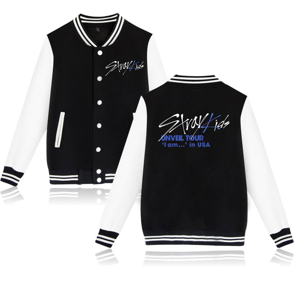 KPOP StrayKids Stray Kids Miroh Baseball Uniform Jacket Women Men Plus Size K pop Zip up 2 - Stray Kids Store
