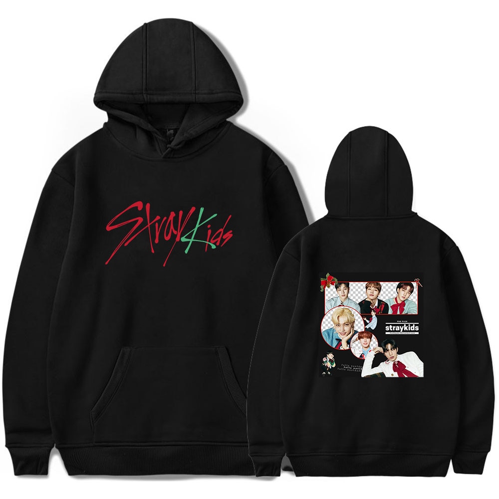 Kpop Stray Kids Christmas Mourning Merch Sweater Hoodie Winter Print Wear Style For Men And Women - Stray Kids Store