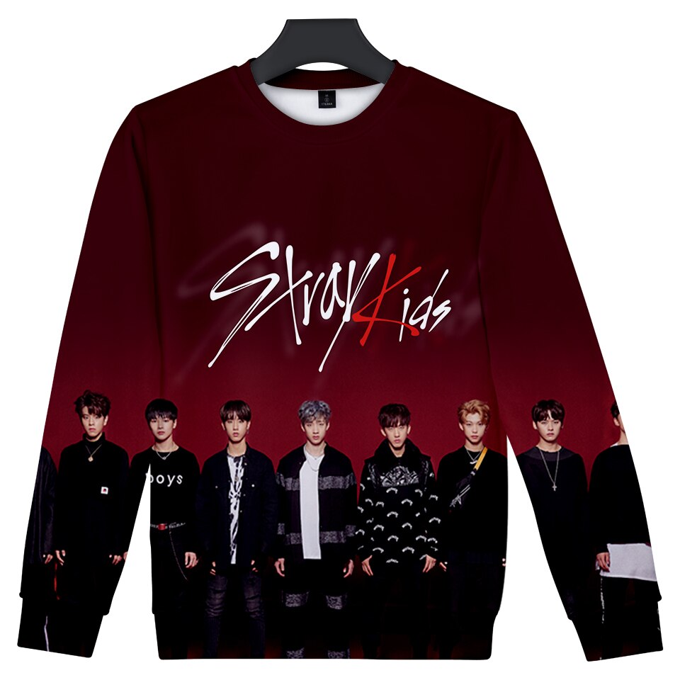 Stray Kids 3D Sweatshirt Round Collar Fashion Pullover Cool Oversize Capless 2019 New Unisex Cool O 2 - Stray Kids Store