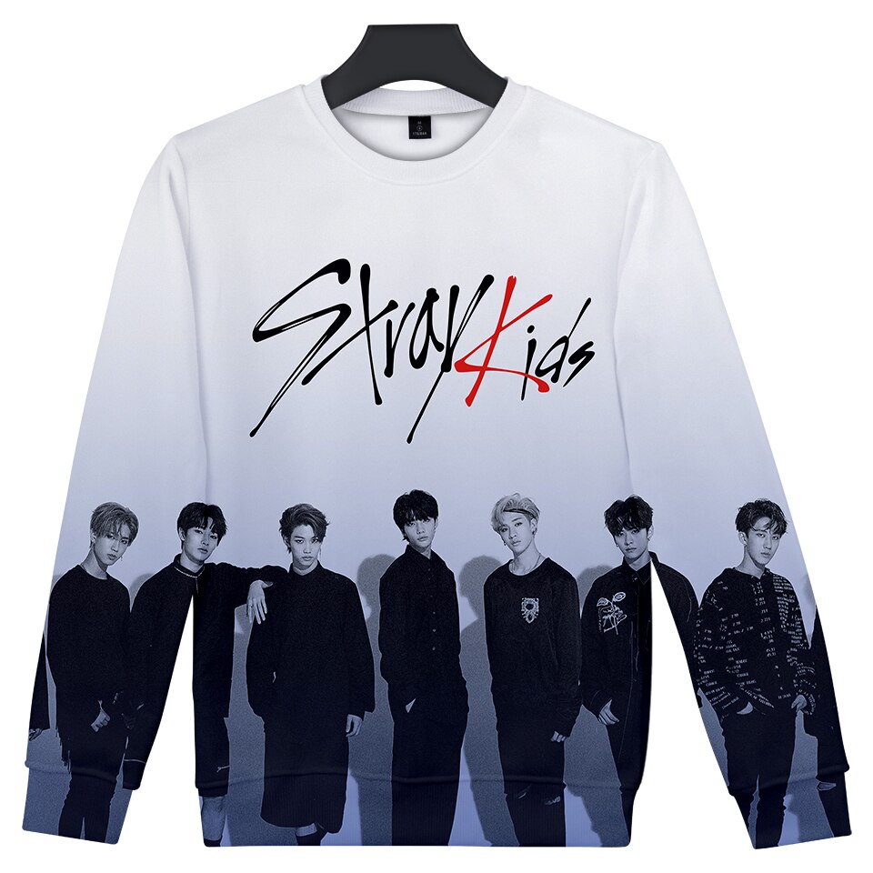 Stray Kids 3D Sweatshirt Round Collar Fashion Pullover Cool Oversize Capless 2019 New Unisex Cool O 5 - Stray Kids Store