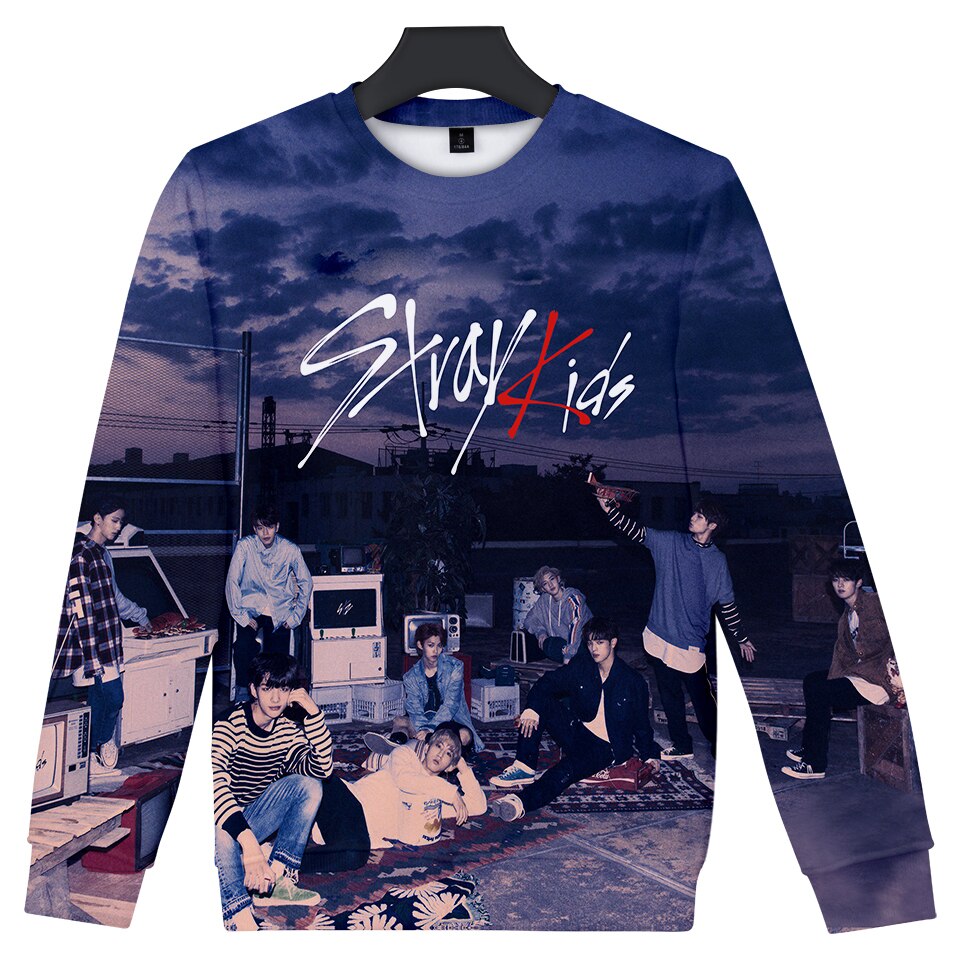 Stray Kids 3D Sweatshirt Round Collar Fashion Pullover Cool Oversize Capless 2019 New Unisex Cool O - Stray Kids Store