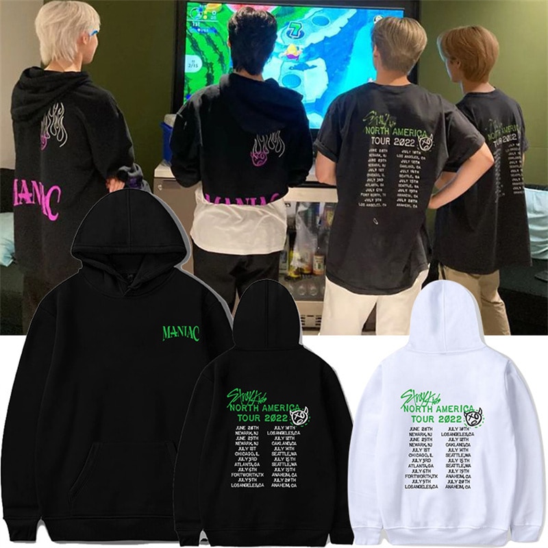 Stray Kids Hoodies SKZ Maniac Tour Hoodie Sweatshirts Kpop Support Hoodies for Men Women - Stray Kids Store