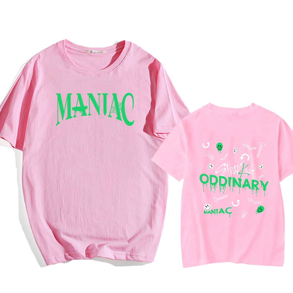 Stray Kids Maniac T Shirts Men Women Short Sleeve T Shirt Hip Hop Summer Tops 4 - Stray Kids Store