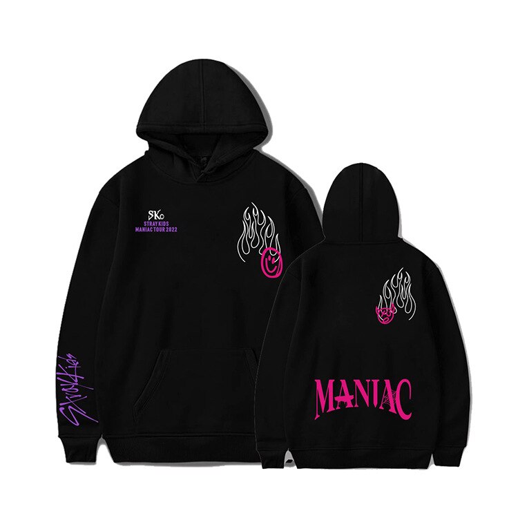 Stray kids Maniac Hoodies SKZ World Tour North American Tour Hoodie Sweatshirts Kpop Support Hoodies for 3 - Stray Kids Store