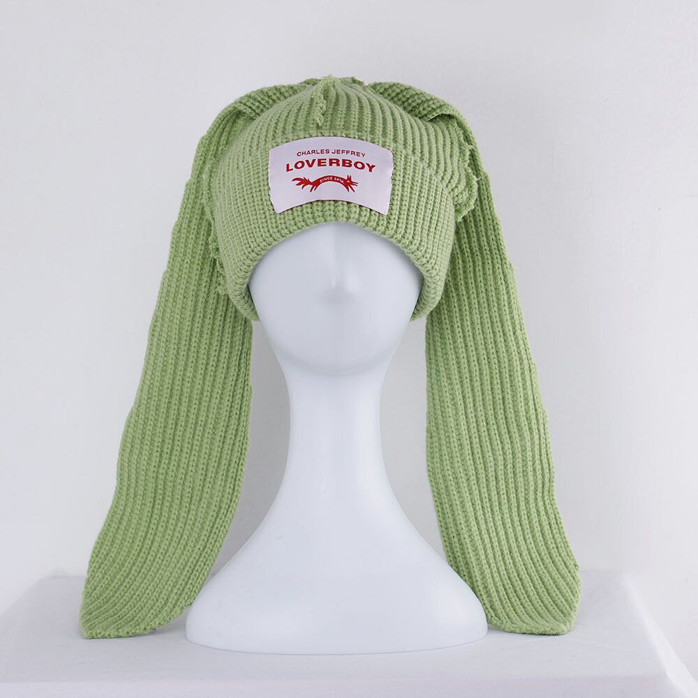 KPOP Stray Kids Rabbit Long Ear Hat Seungmin HyunJin MANIAC Same Style Knitted Wool Hat Fashion 4 - Stray Kids Store