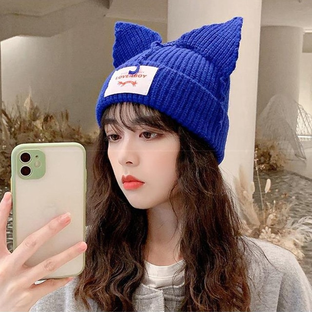 Kpop Stray Kids HyunJin Hendery Same Beanies WAYV Leeknow Knitted Cat Ear Hat Fashion Cute Cap 4.jpg 640x640 4 - Stray Kids Store