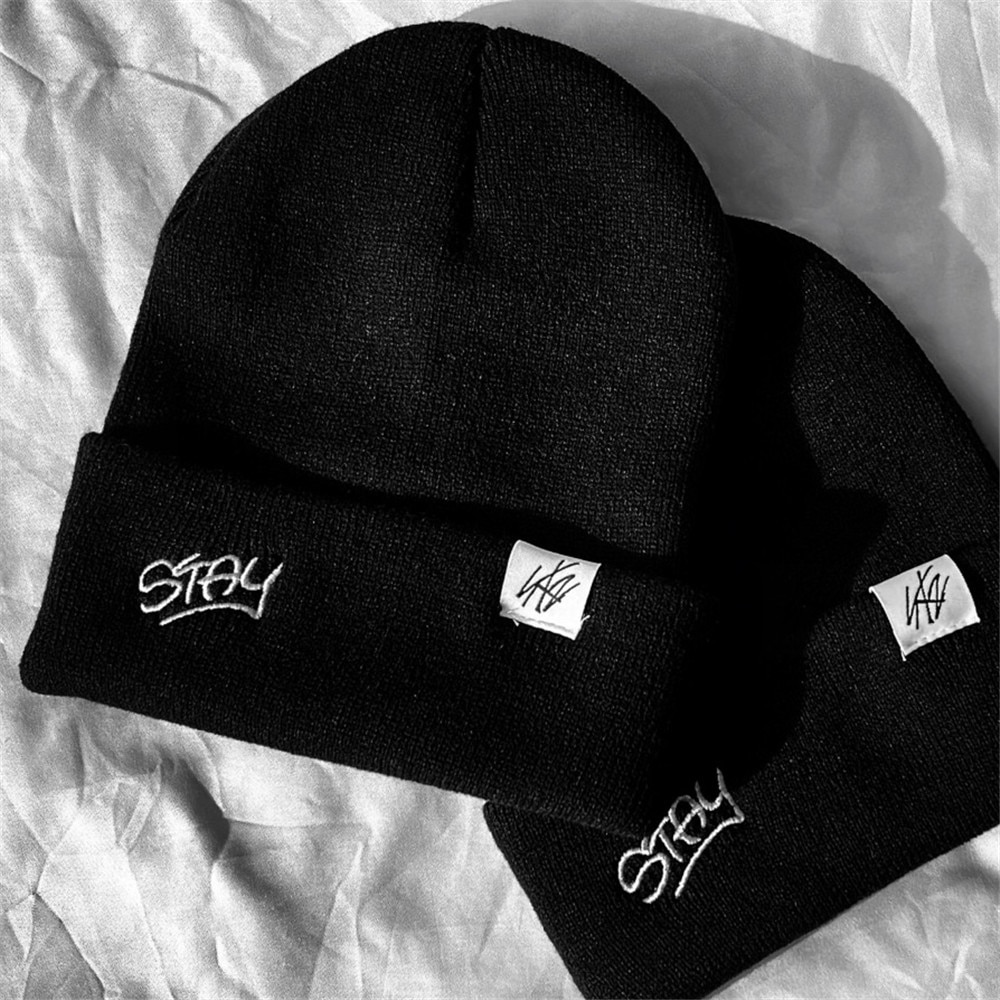 Stray Kids Bangchan Beanies Knitted Hats Stay Embroiedried Hat for Unisex Beanie Caps Warmer Bonnet Men 3 - Stray Kids Store