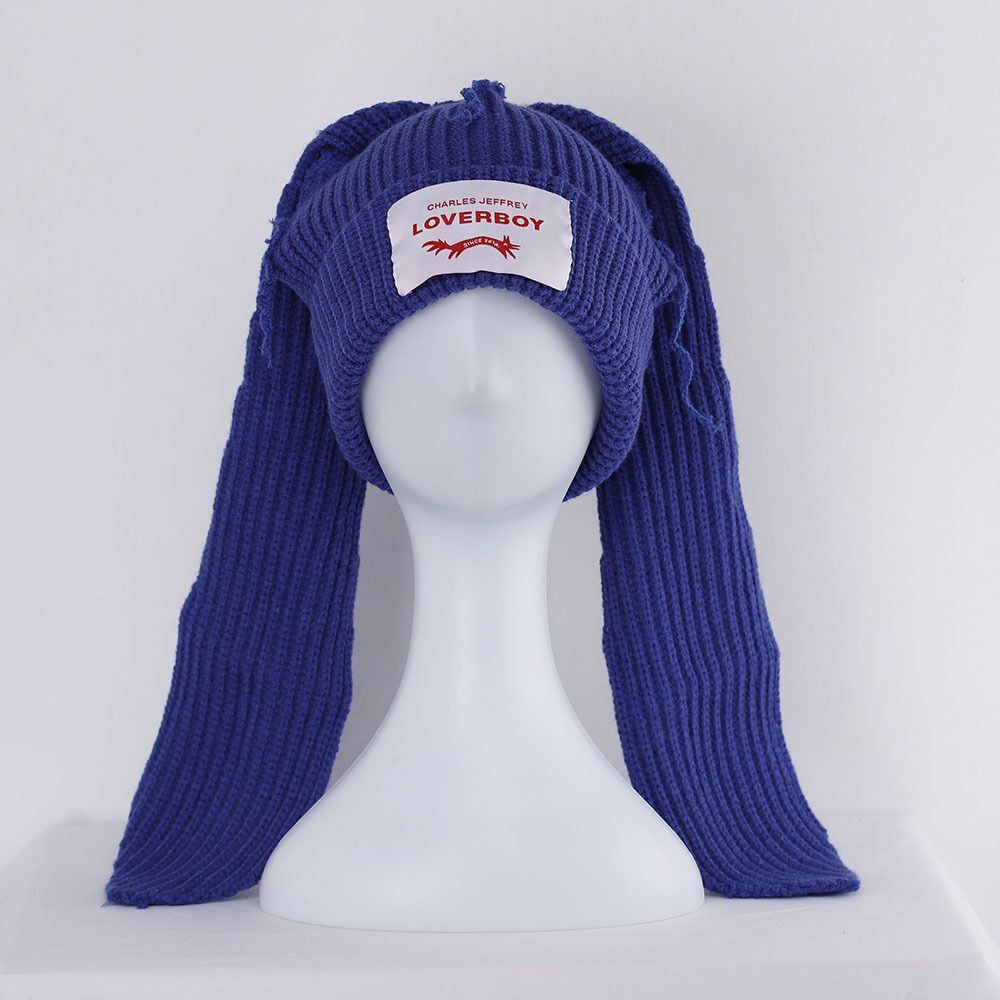 KPOP Stray Kids Rabbit Long Ear Hat Seungmin HyunJin MANIAC Same Style Knitted Wool Hat Fashion Casual Hat For Man Women