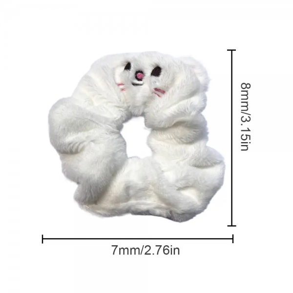 Cartoon Fabric Rabbit Hair Rope Knotted Solid Colors Stray Kids Scrunchies - Image 8