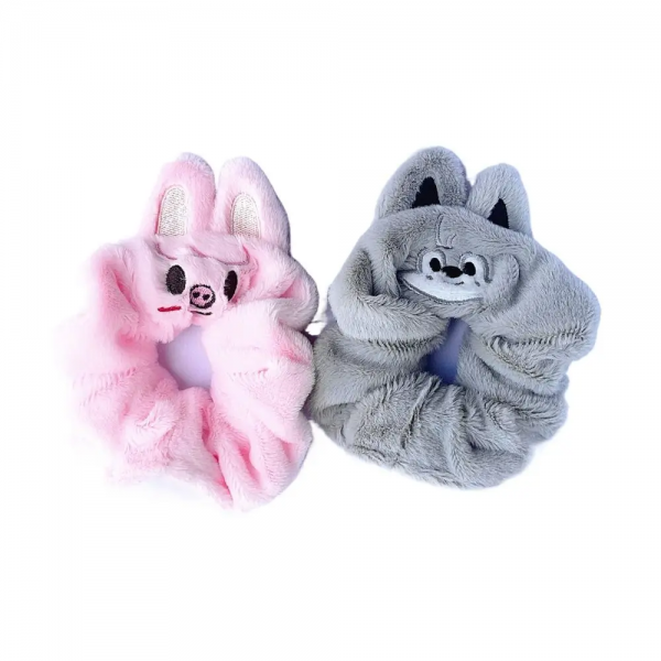 Cartoon Fabric Rabbit Hair Rope Knotted Solid Colors Stray Kids Scrunchies - Image 13