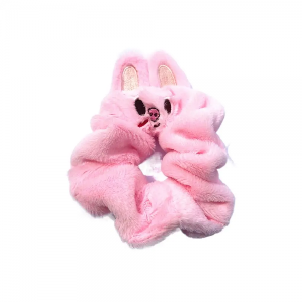 Cartoon Fabric Rabbit Hair Rope Knotted Solid Colors Stray Kids Scrunchies - Image 4
