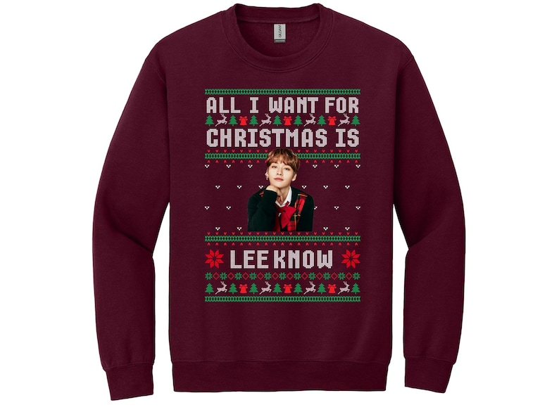 Stray Kids Lee Know Ugly Christmas Sweatshirt 1 - Stray Kids Store Stray Kids Lee Know Ugly Christmas Sweatshirt
