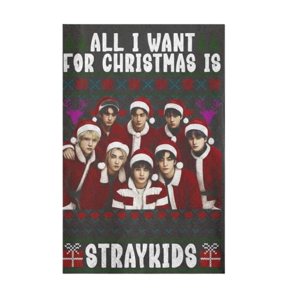 Straykids Hoodies - Merry Christmas Design Hoodie 3 - Stray Kids Store Straykids Hoodies - Merry Christmas Design Hoodie - Image 3