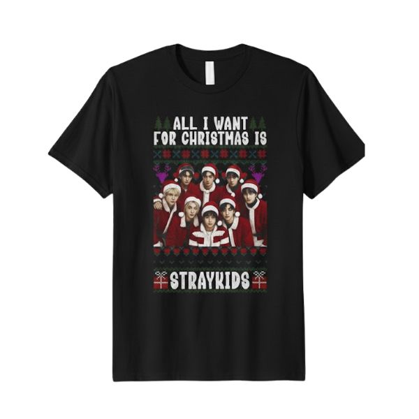 Straykids T-shirts - Merry Christmas Design T-Shirt