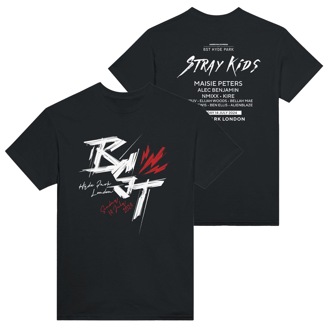 BST Hyde Park Stray Kids Event DTNK2301 T-Shirt 3 - Stray Kids Store BST Hyde Park Stray Kids Event DTNK2301 T-Shirt - Image 3