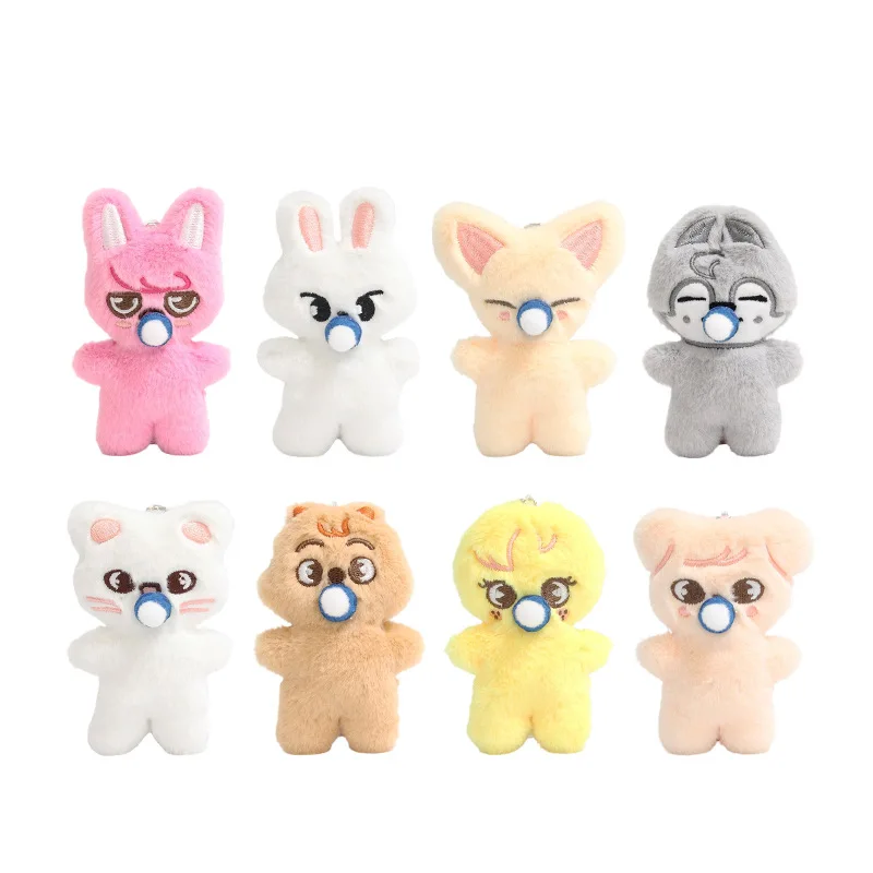 SKZOO 2026 StrayKids Finger Puppet Toy Felix Bang Chan Hyunjin Plush DTNK2003 Keychain
