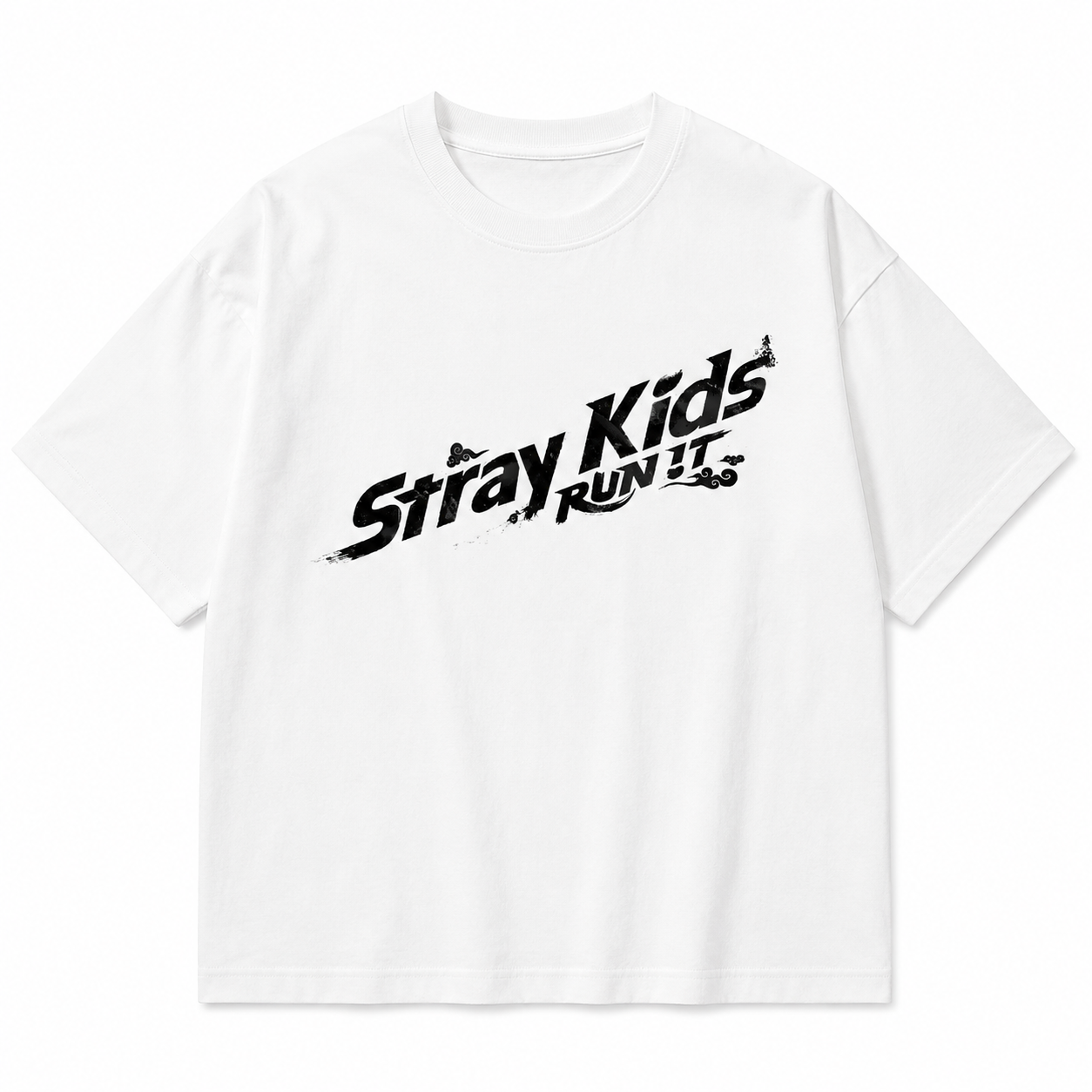Run It Lettering LA2707 T-shirt 1 - Stray Kids Store Run It Lettering LA2707 T-shirt