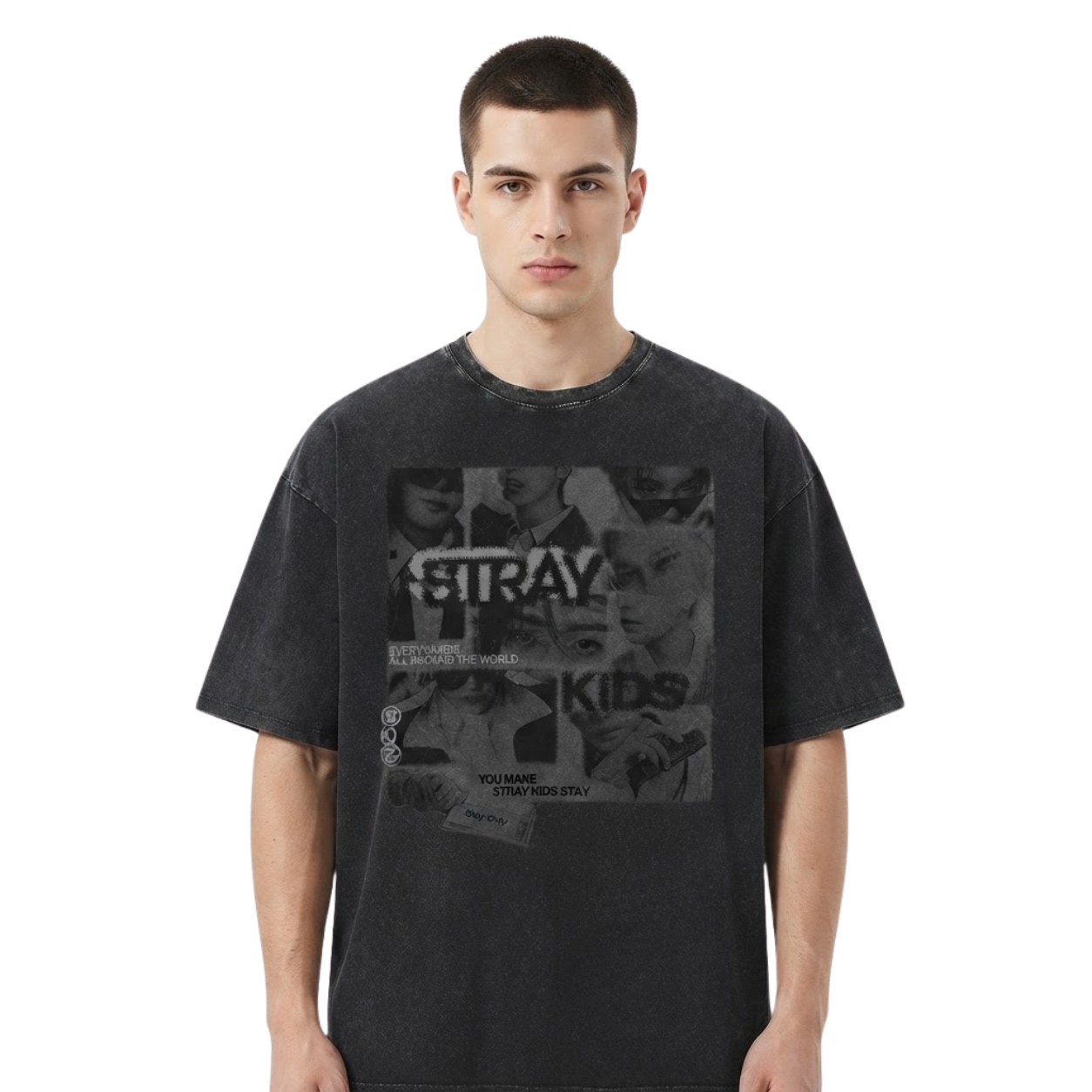 Stray Kids World Tour <RUN IT> HTCT0408 Stray Kids Washed T - Shirt 6 - Stray Kids Store Stray Kids World Tour <RUN IT> HTCT0408 Stray Kids Washed T - Shirt - Ảnh 6