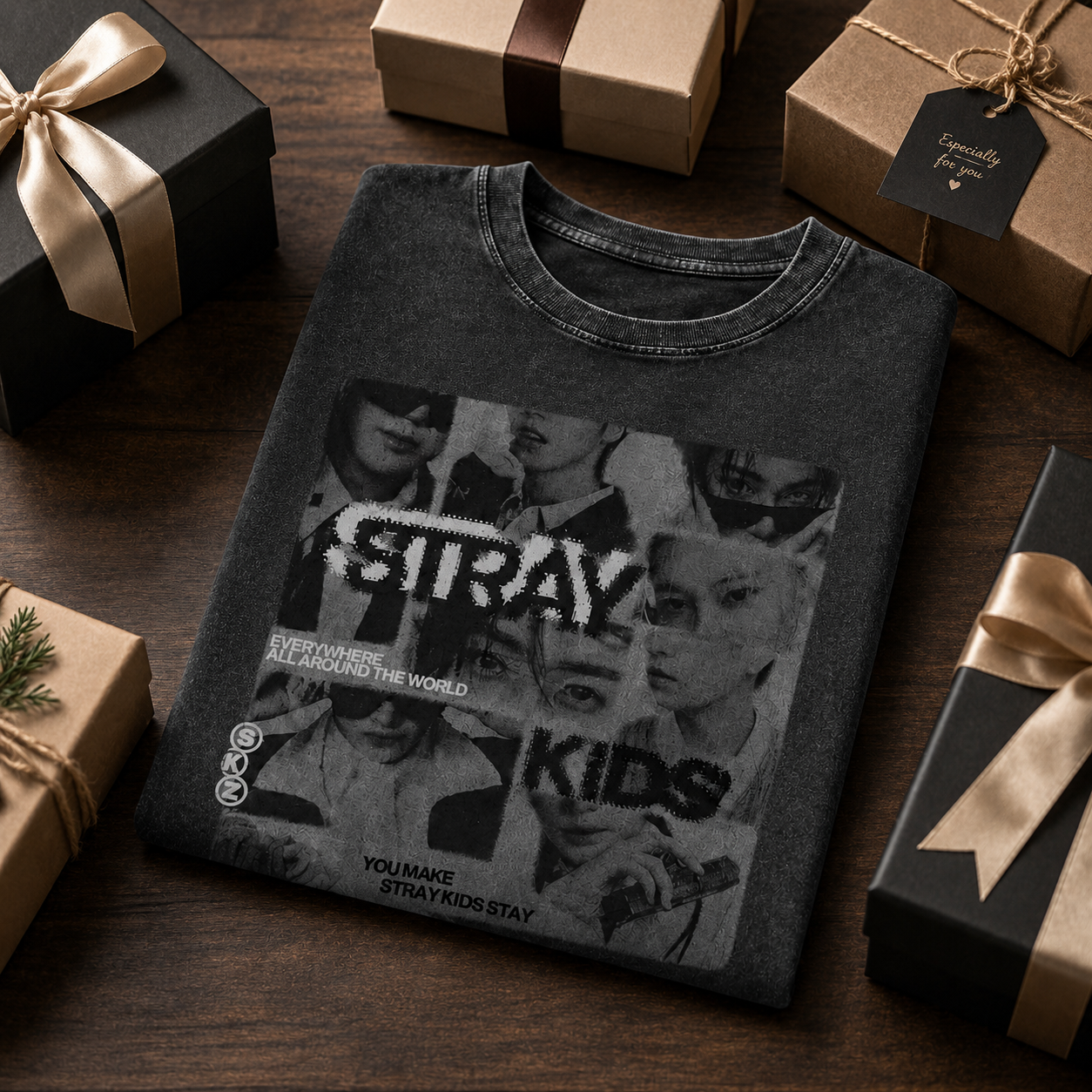 Stray Kids World Tour <RUN IT> HTCT0408 Stray Kids Washed T - Shirt 8 - Stray Kids Store Stray Kids World Tour <RUN IT> HTCT0408 Stray Kids Washed T - Shirt - Ảnh 8