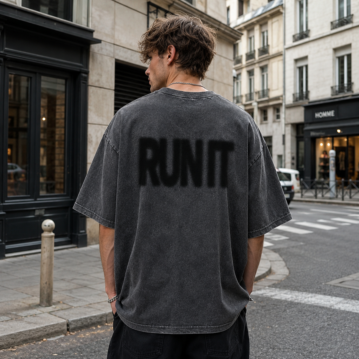 Stray Kids World Tour <RUN IT> HTCT0408 Stray Kids Washed T - Shirt 5 - Stray Kids Store Stray Kids World Tour <RUN IT> HTCT0408 Stray Kids Washed T - Shirt - Ảnh 5