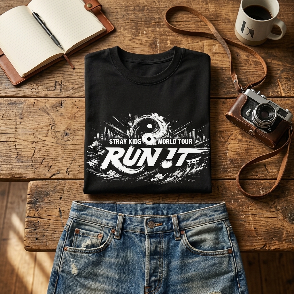 Stray Kids World Tour Run It 2026 HTCT2008 Stray Kids T-Shirt 5 - Stray Kids Store Stray Kids World Tour Run It 2026 HTCT2008 Stray Kids T-Shirt - Image 5
