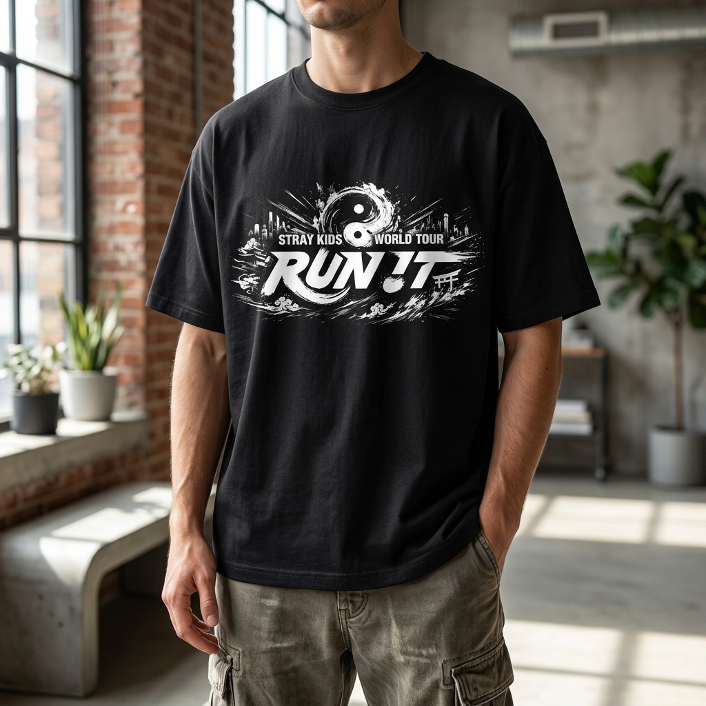 Stray Kids World Tour Run It 2026 HTCT2008 Stray Kids T-Shirt 3 - Stray Kids Store Stray Kids World Tour Run It 2026 HTCT2008 Stray Kids T-Shirt - Image 3