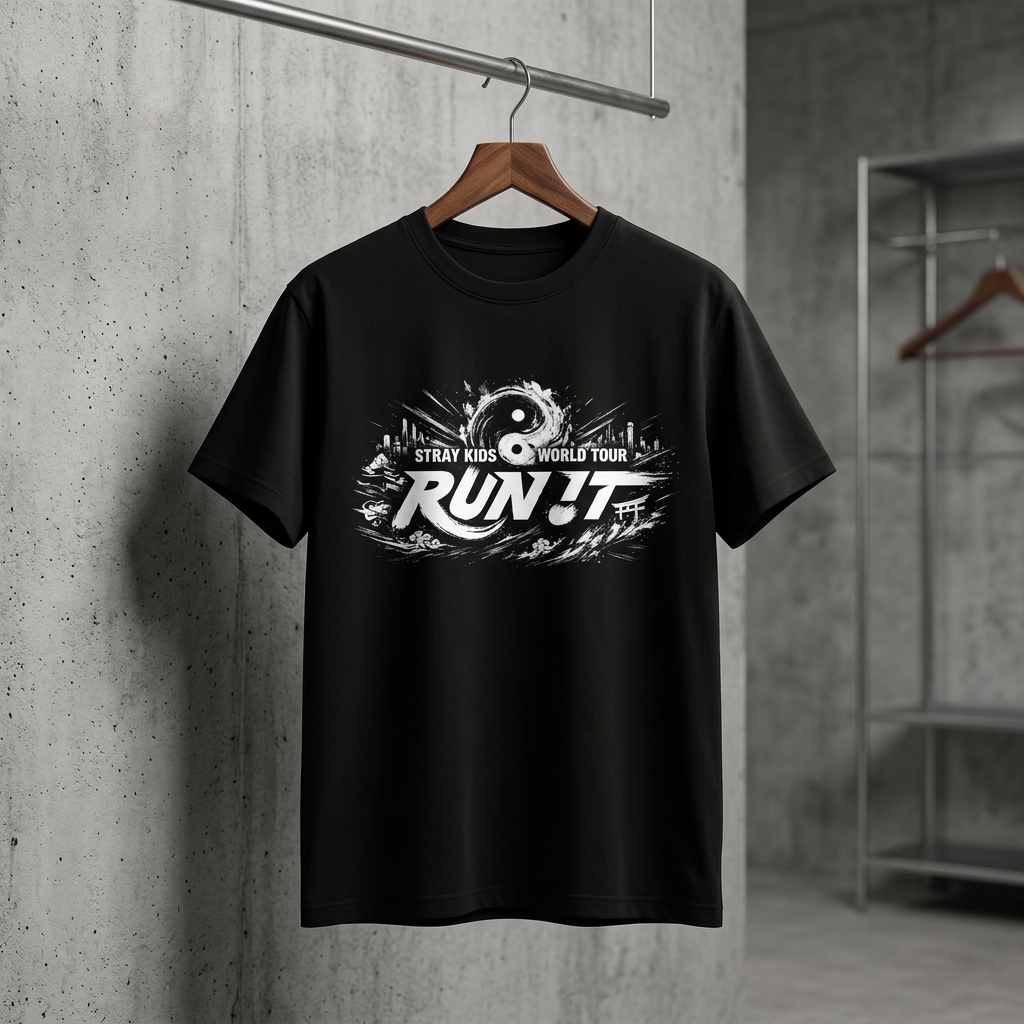 Stray Kids World Tour Run It 2026 HTCT2008 Stray Kids T-Shirt 2 - Stray Kids Store Stray Kids World Tour Run It 2026 HTCT2008 Stray Kids T-Shirt - Image 2